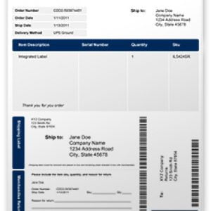 Integrated label form, form and label combination