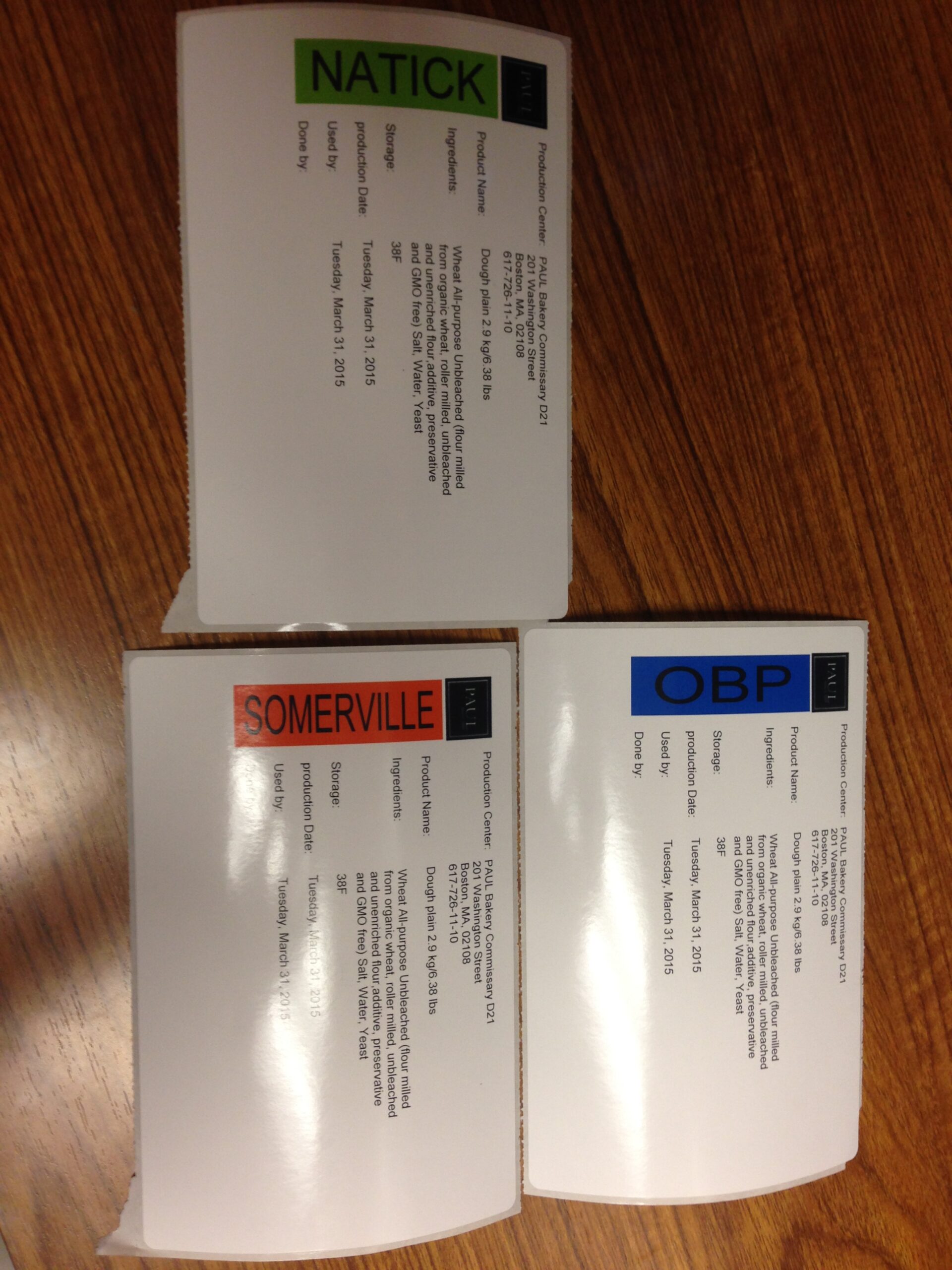 Inkjet Bakery Labels From PaladinID
