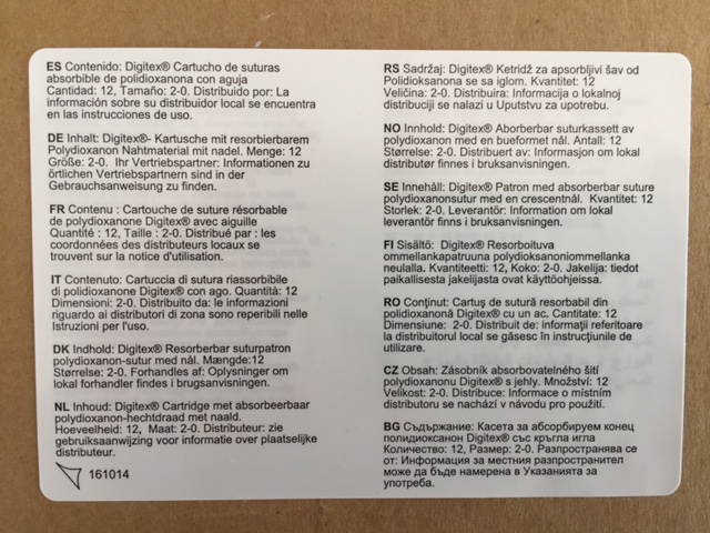 Hinged Product Label With Languages
