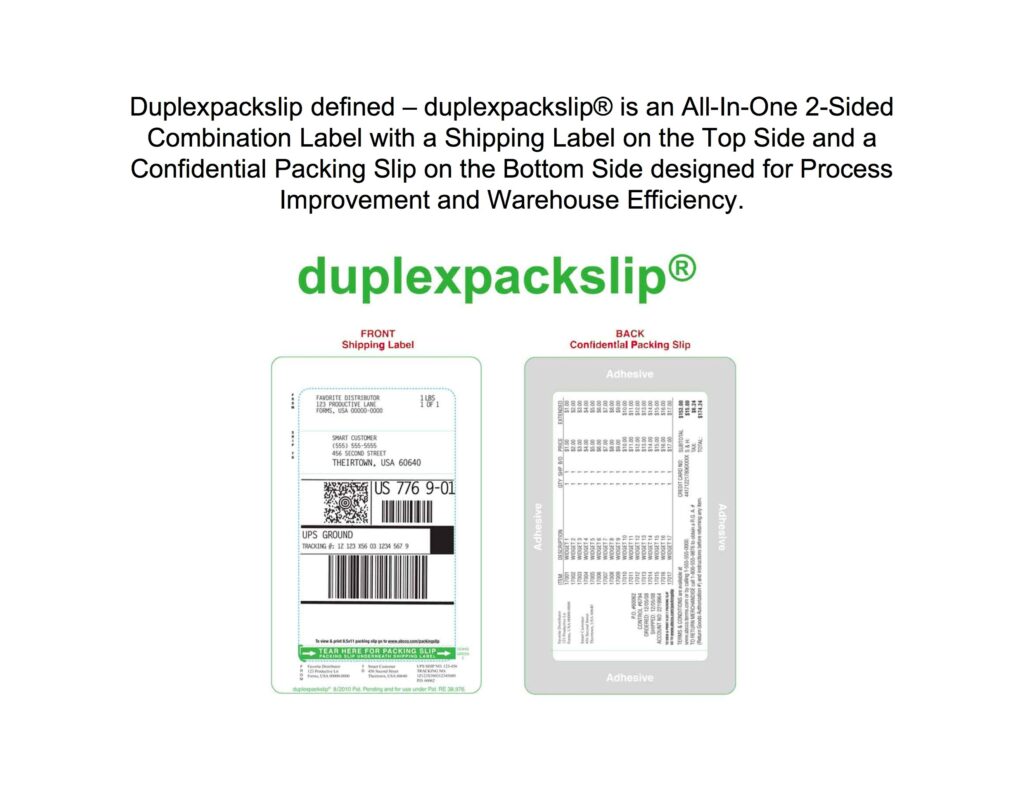 Duplexpackslip From PaladinID