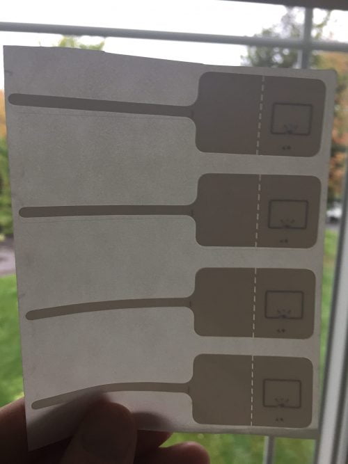 Medical Tubing RFID Rat Tail Product Label 