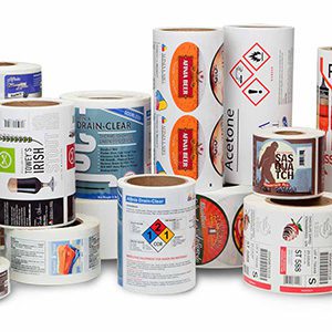 on-demand color labels. Rolls of custom labels 