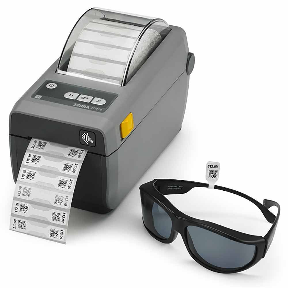 unique product. Product label maching and a label on sunglasses