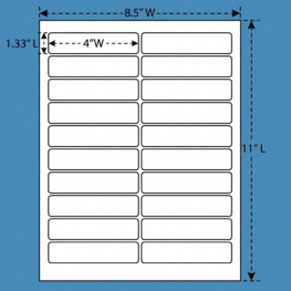 Laser Paper Labels 4 x 1.33 – White