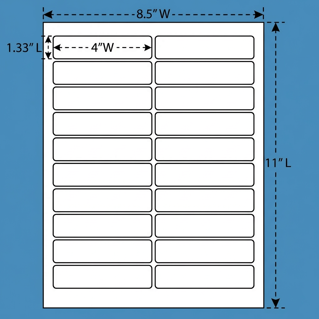 Laser Paper Labels 4 x 1.33 – White