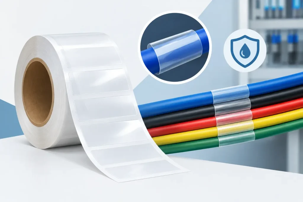 8000T Vinyl Clear Self-Laminating Wire Labels